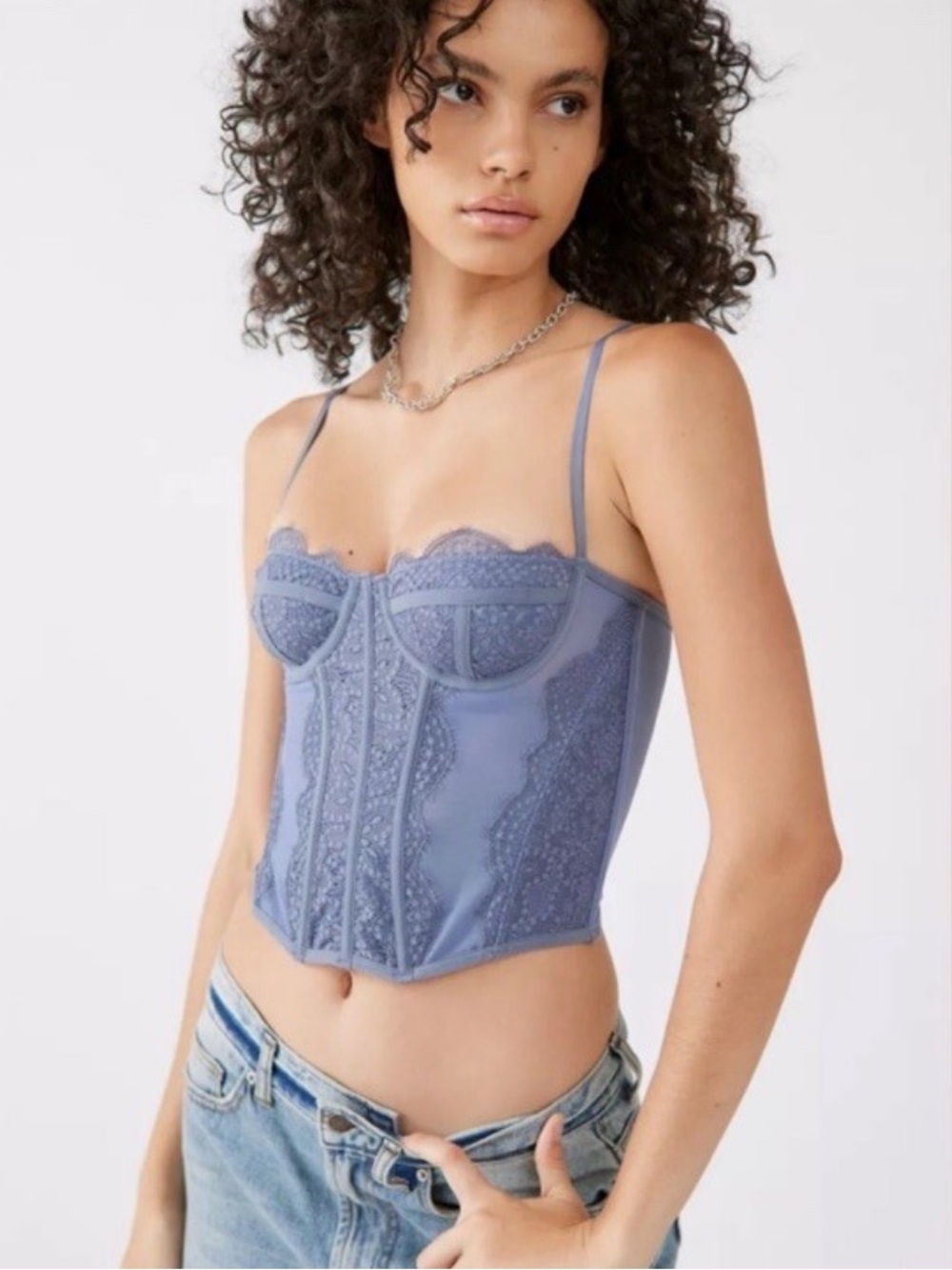 Urban Outfitters Out From Under Blue Corset Top